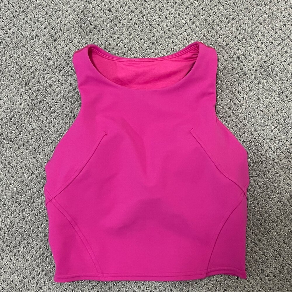 Lululemon Wunder Train Racerback Tank Top, pink, size 4